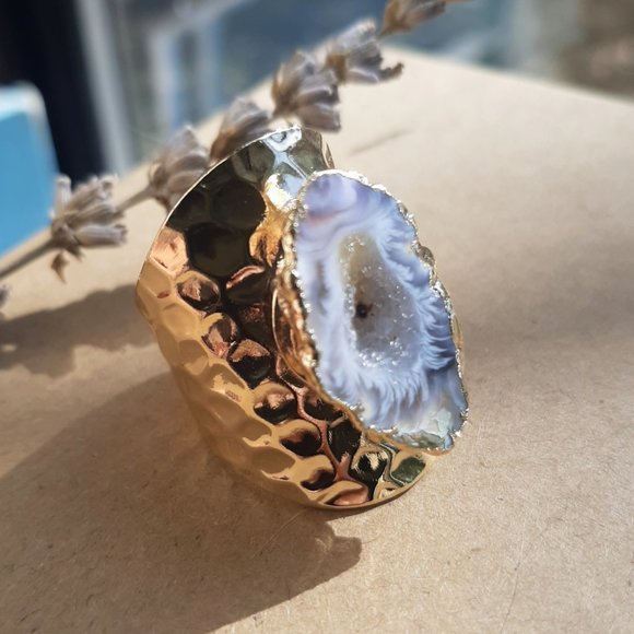 Raw Agate Ring - Picture 3 of 5